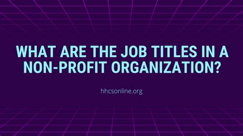 non profit job titles|Non Profit Titles: Everything You Need to Know .